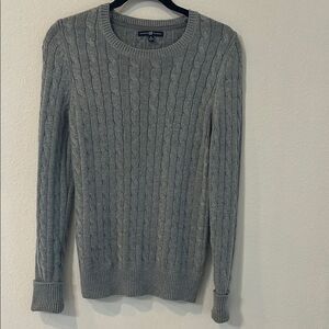 GAP Vintage Gray Cable Knit Sweater